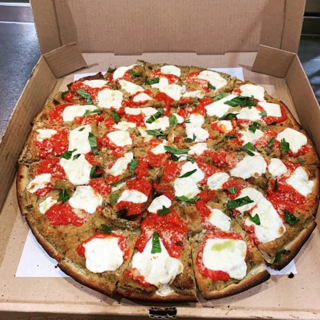Zucchini Parmigiana Pizza.